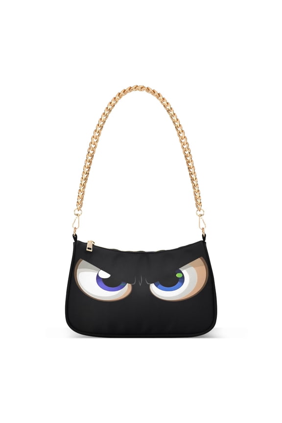 Blue Evil Eyes Women's Chain Shoulder Bag Hobo Handbag Tote Crossbody Purse