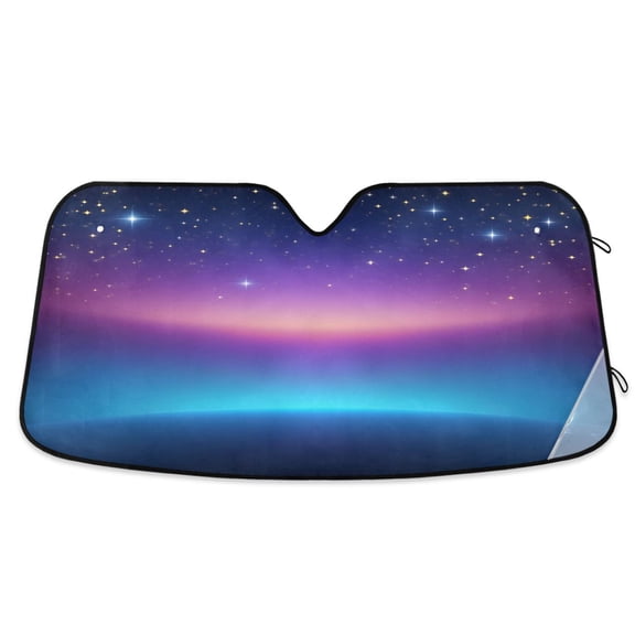 ALAZA Blue Gradient Starry Windshield Sun Shade Car Foldable Visor Block UV Rays Protector 55"x27.6"