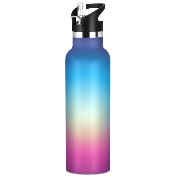ALAZA Blue Gradient-z7 Pattern Stainless Steel Water Bottle Vacuum ...