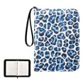 thumbnail image 1 of ALAZA Blue Leopard Print Trading Card Binder 4 Pocket Cards Collection Album 400 Folder Holder, 1 of 6
