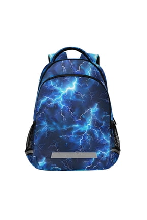Blue Lightning Backpack Elementary School Bag Bookbag Travel Rucksack