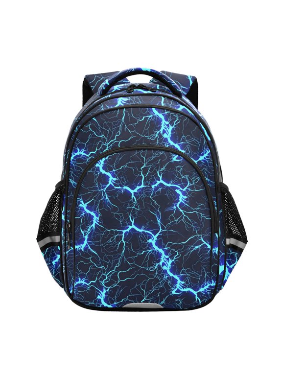 Blue Lightning School Backpack Elementary Bag Bookbag Travel Rucksack