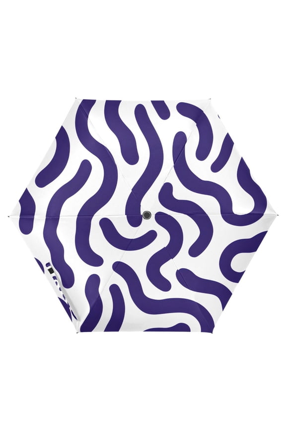 Blue Lines UPF 50+ Compact Folding Umbrella for Rain Travel Umbrella Packable