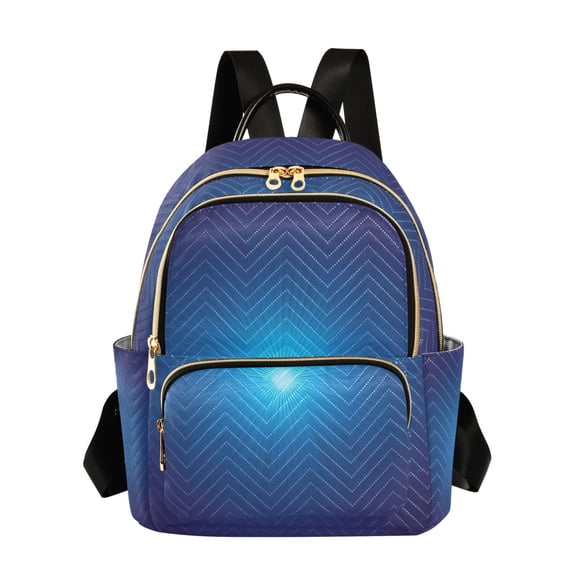 ALAZA Blue Print Gradient Womens Travel Laptop Backpack Large Daypack Ladies Shoulder Bags S