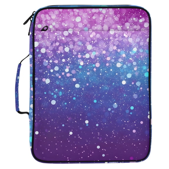 ALAZA Blue Purple Glitter Pattern Expanding Accordion File Folder 3 ...