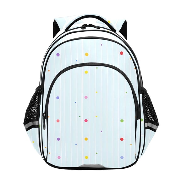 ALAZA Blue Stripes Polka Dots School Backpack Elementary Bag Bookbag Travel Rucksack