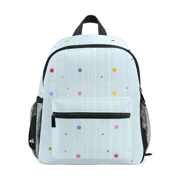 ALAZA Blue Stripes Polka Dots School Backpack Small Bookbag Mini Bags