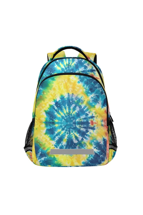 Blue Tie-dye Backpack Elementary School Bag Bookbag Travel Rucksack