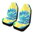 thumbnail image 1 of ALAZA Blue Tie-dye Car Seat Covers 2 PCs Universal Auto Front Seats Interior Protector, 1 of 7