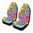 thumbnail image 1 of ALAZA Blue and Yellow Flowers Car Seat Covers 2 PCs Universal Auto Front Seats Interior Protector, 1 of 7