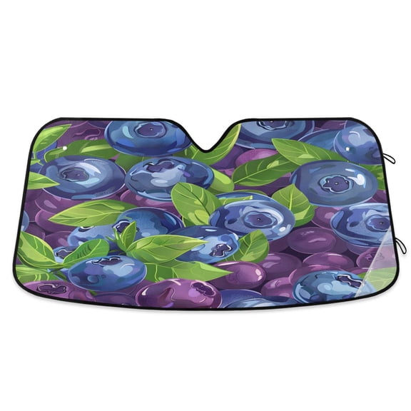 ALAZA Blueberries Berries Windshield Sun Shade Car Foldable Visor Block UV Rays Protector 55"x27.6"