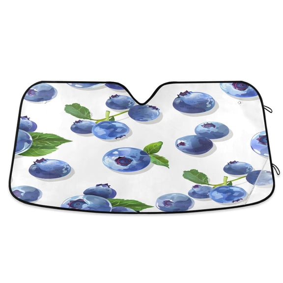 ALAZA Blueberry Fruits Windshield Sun Shade Car Foldable Visor Block UV Rays Protector 55"x27.6"