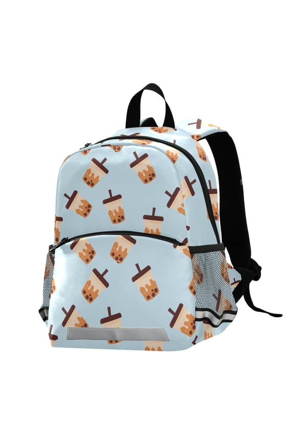 Boba Bubble Tea Blue School Backpack Elementary Student Bookbag