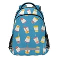 ALAZA Boba Bubble Tea Pattern Backpack Elementary School Bags Student ...