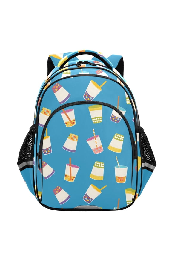 Boba Bubble Tea School Backpack Elementary Bag Student Bookbag Travel Rucksack