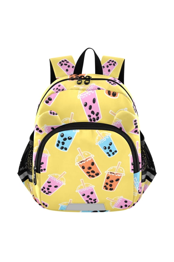 Boba Bubble Tea Yellow Mini Backpack School Bookbag Age 3-7 Medium