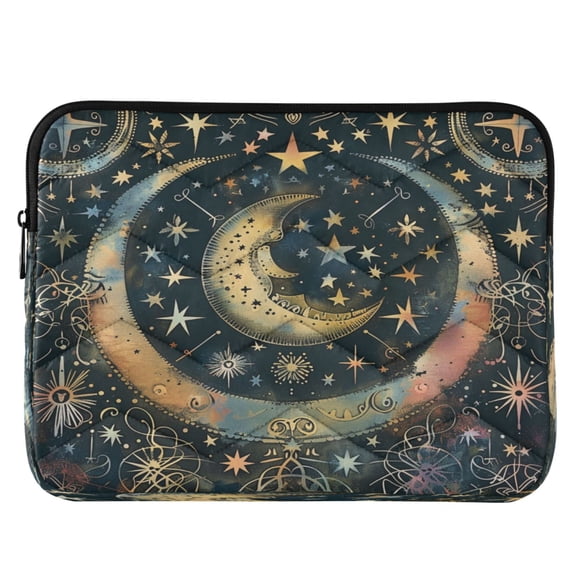 ALAZA Bohemia Ethnic Moon and Star Pattern Laptop Sleeve Case for 13-14 Inch Computer Cover Bag Medium