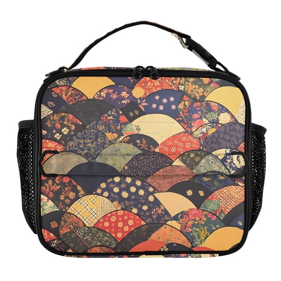 ALAZA Bohemia Indian Retro Pattern Lunch Box Insulated Lunch Bag Cooler Tote with Shoulder Strap