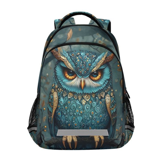 ALAZA Bohemia Owl Backpack Elementary School Bag Bookbag Travel Rucksack