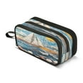 thumbnail image 1 of ALAZA Bohemia Sailboat Pencil Case Bag 3 Compartment Pen Pouch Large Storage Holder Box Organizer, 1 of 8