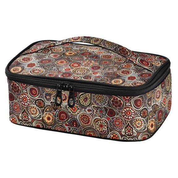 ALAZA Bohemian Mandala Paisley Rustic Lunch Box Insulated Cooler Tote Bag Reusable School Picnic Travel Office