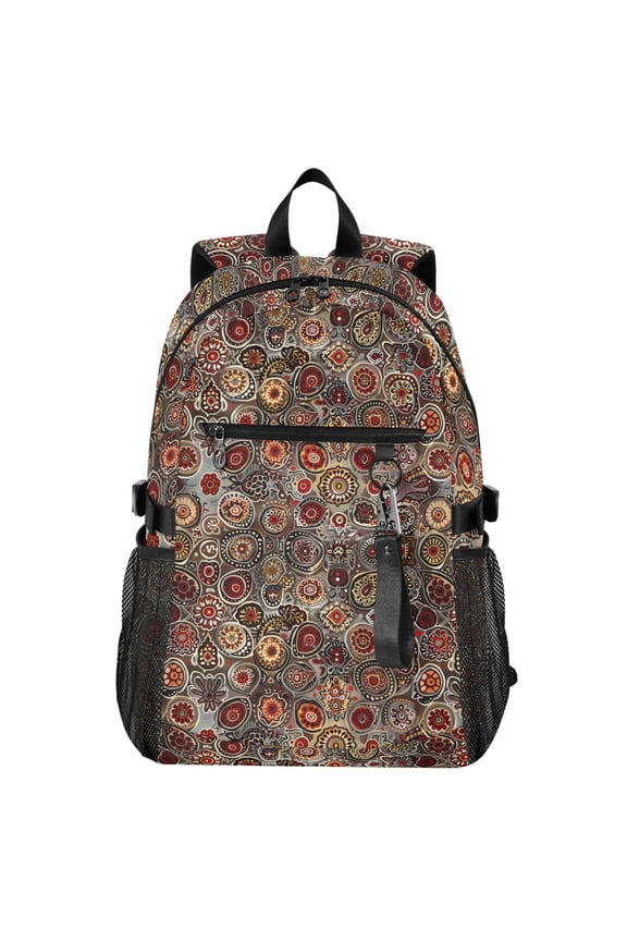 Bohemian Mandala Paisley Rustic Pattern School Backpack Travel Laptop Bag College Bookbag Casual Daypack for Women Men