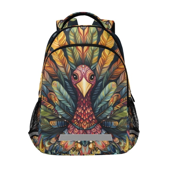 ALAZA Boho Art Turkey Backpack Elementary School Bag Bookbag Travel Rucksack