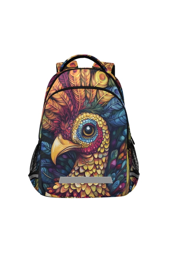 Boho Artistic Turkey Backpack Elementary School Bag Bookbag Travel Rucksack