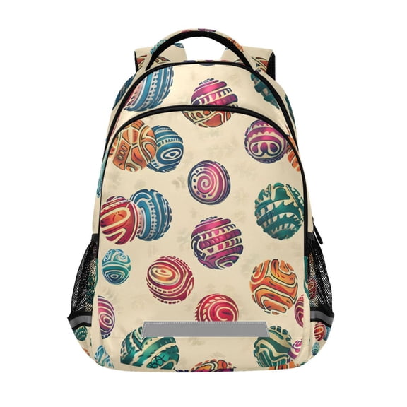 ALAZA Boho Balls Backpack Elementary School Bag Bookbag Travel Rucksack