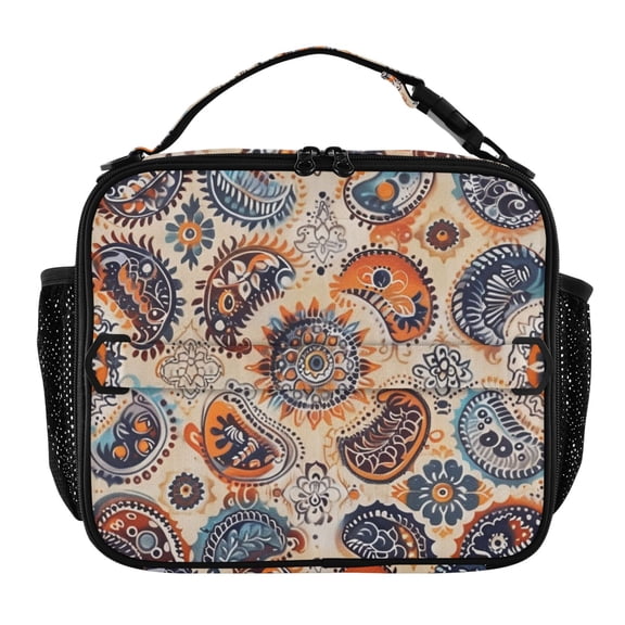 ALAZA Boho Ethnic Bohemian Indian Mandala Lunch Box Insulated Lunch Bag Cooler Tote with Shoulder Strap