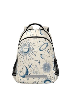 Boho Starry Sun Planet Backpack Elementary School Bag Bookbag Travel Rucksack