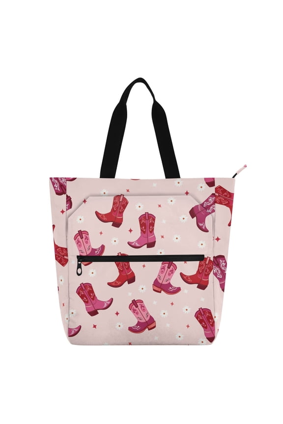 Boots Daisy Flower School Book Bag Kids Tote Bags Handbag