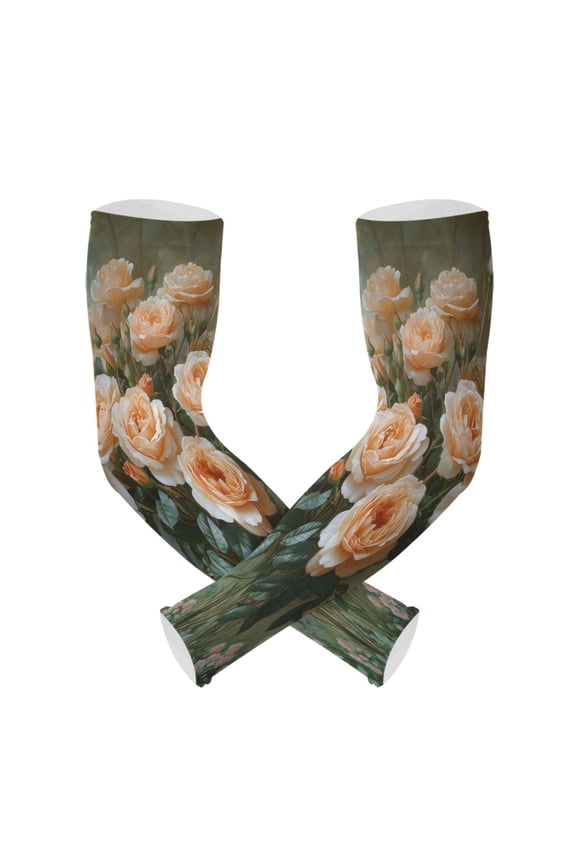 Bouquet Rose Flower UV Sun Protection Arm Sleeves UPF 50+ Compression Cooling Sleeve 1 Pair
