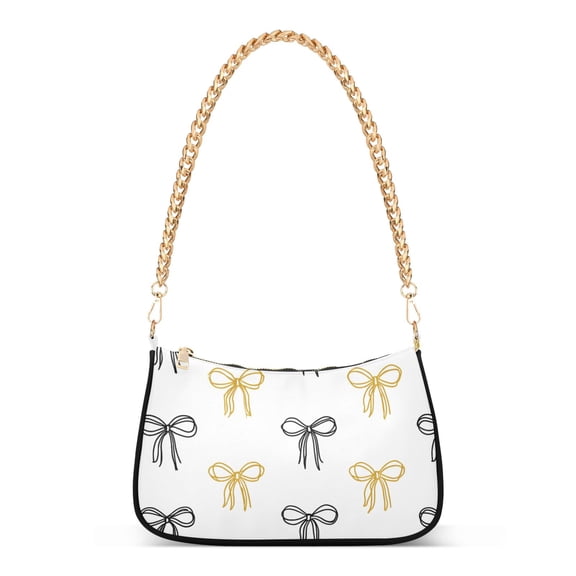 ALAZA Bow Pattern Women's Chain Shoulder Bag Hobo Handbag Tote Crossbody Purse