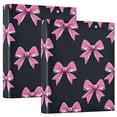 thumbnail image 1 of ALAZA Bow-a1 Hardcover 3 Ring Binder 1.5" Round Rings Interior Pockets Binders Organizer 2 Pack, 1 of 9