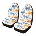 thumbnail image 1 of ALAZA Bow and Hearts Car Seat Covers 2 PCs Universal Auto Front Seats Interior Protector, 1 of 7