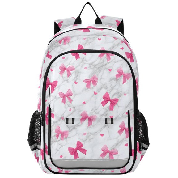 ALAZA Bow on Marble School Laptop Backpack Travel Bag Casual Student Bookbag Rucksack