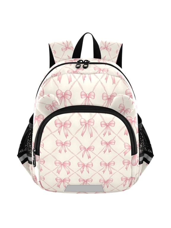 Bows Checkered Mini Backpack School Bookbag Age 3-7 Small