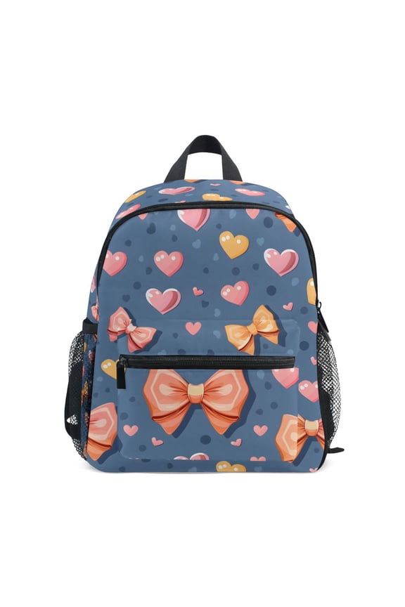 Bows Hearts School Backpack Small Bookbag Mini Bags