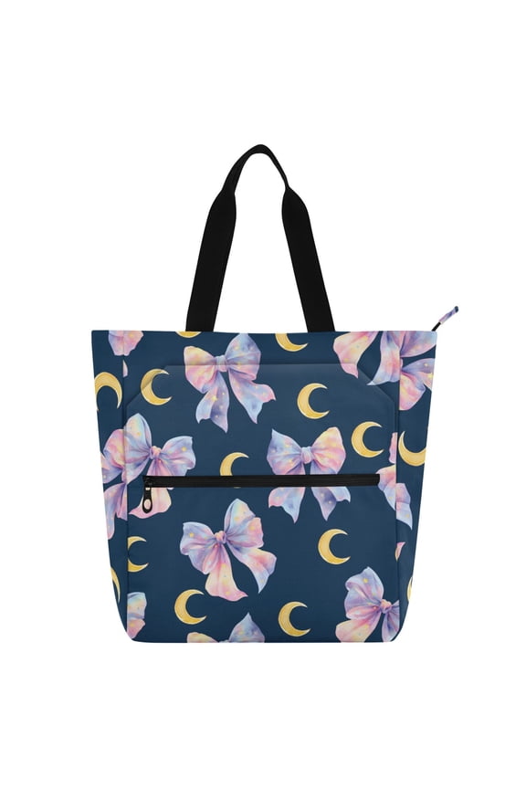 Bows Moons School Book Bag Kids Tote Bags Handbag