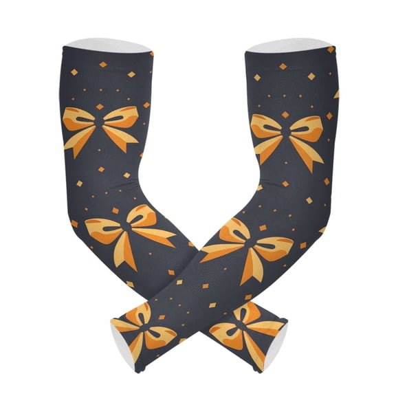 ALAZA Bows Print UV Sun Protection Arm Sleeves UPF 50+ Compression Cooling Sleeve 1 Pair