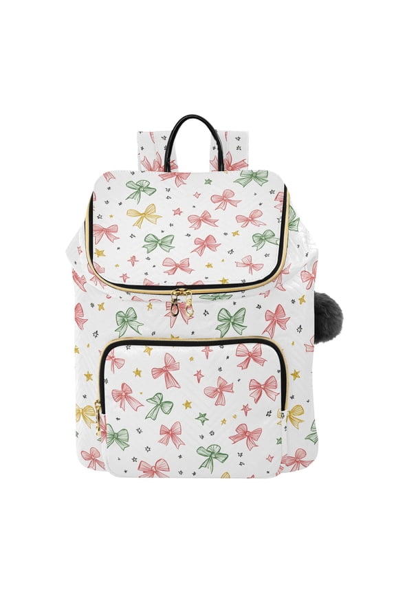 Bows Stars Travel Backpack Laptop Bag Large Capacity Daypack