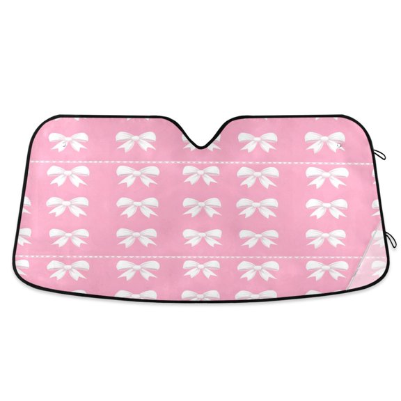 ALAZA Bows-a2 Pattern Windshield Sun Shade Car Foldable Sun Visor Block UV Rays Protector 57"x31.5"