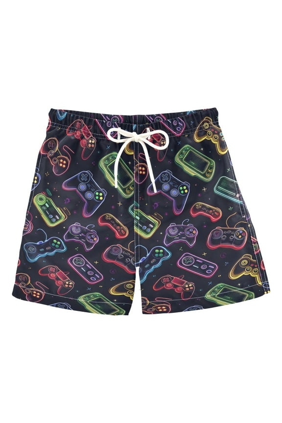 Boys Swim Trunks Game Controller Beach Board Shorts Swimsuit Toddler Kid Teen M