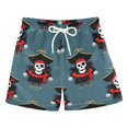 thumbnail image 1 of ALAZA Boys Swim Trunks Skeleton Cool Beach Board Shorts Drawstring Swimsuit M, 1 of 6