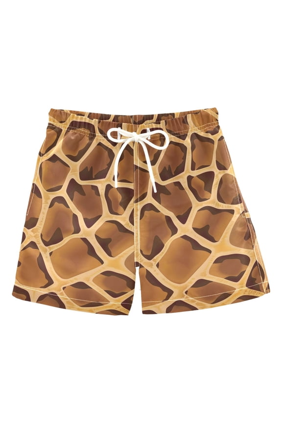 Boys Swim Trunks Snake Animal Skin Beach Board Shorts Drawstring Swimsuit S