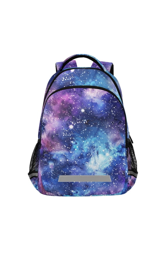 Brightly Glittering Shiny Galaxy Backpack Elementary School Bag Bookbag Travel Rucksack