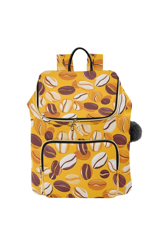 Brown Coffee Beans Travel Backpack Laptop Bag Large Capacity Daypack