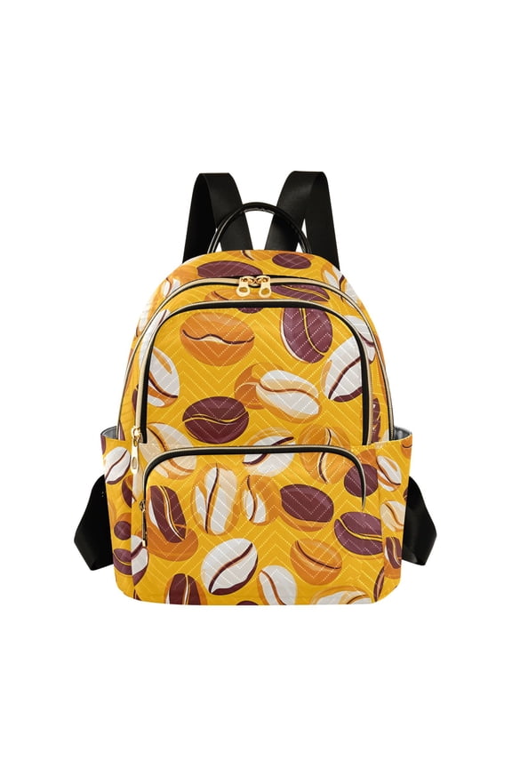 Brown Coffee Beans Womens Travel Laptop Backpack Large Daypack Ladies Shoulder Bags S