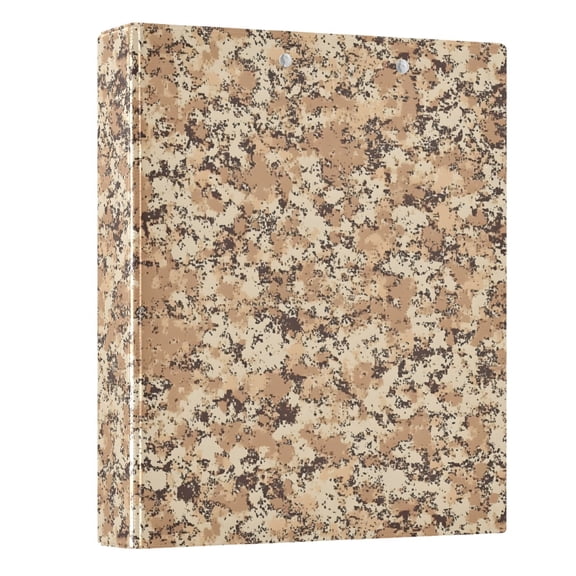 ALAZA Brown Desert Digital Camouflage 3 Ring Binder 1.5 Inch Three Ring Office Binders w/ clipboard & 3 pockets, Hold 200 Sheets, 1 pc